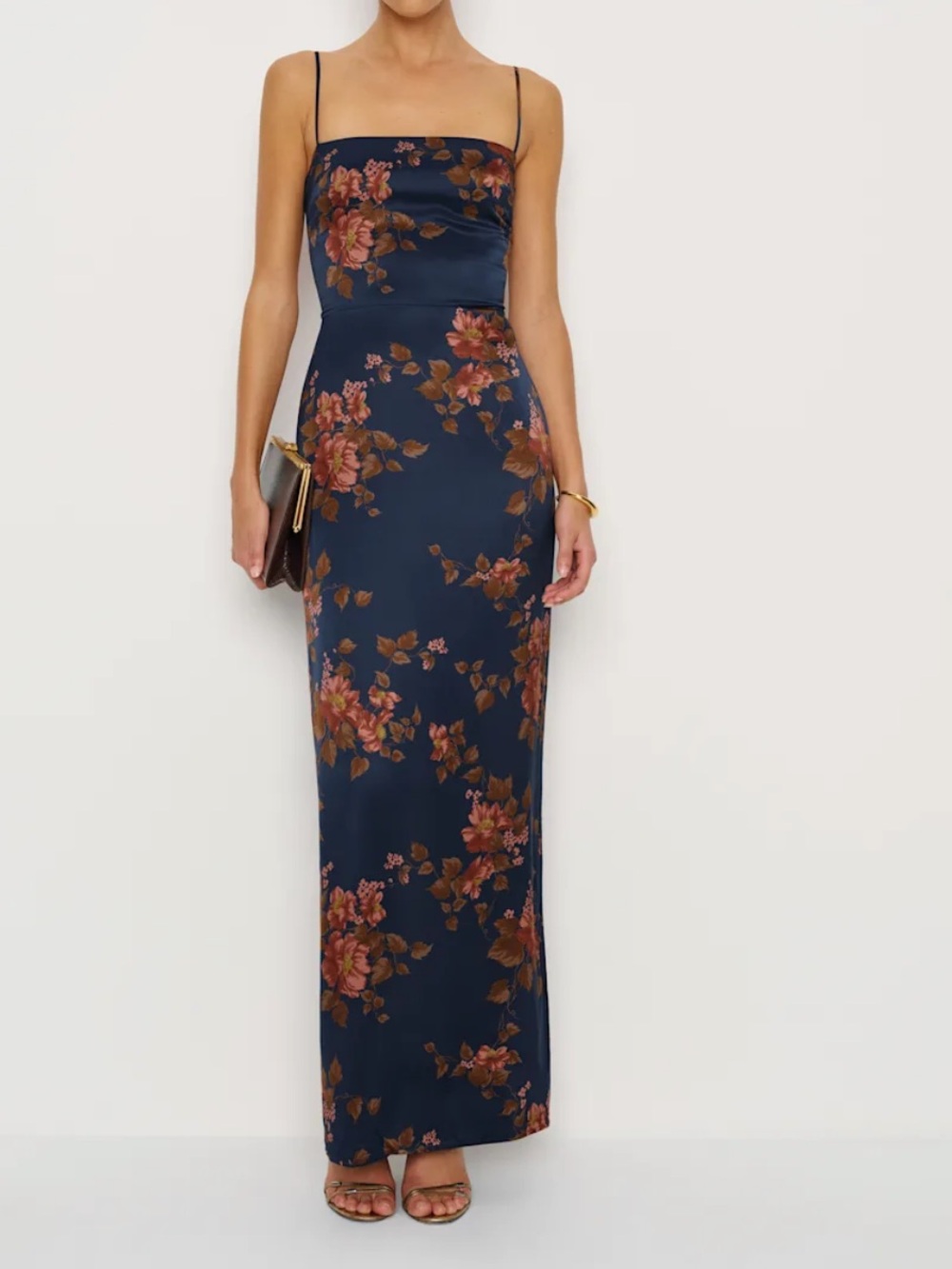 ✨NEW✨ Reformation  Frankie Silk Maxi Dress Blue